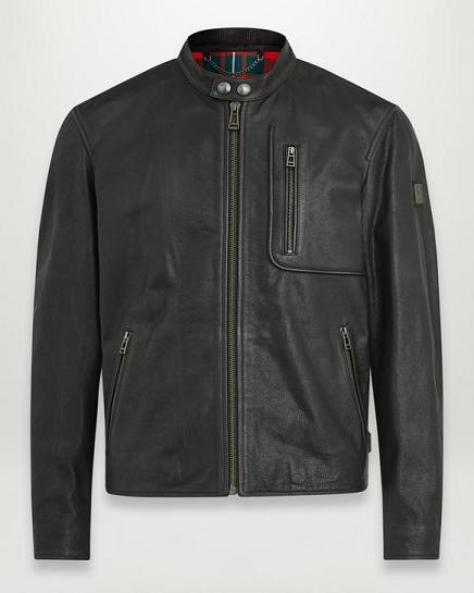 Veste Cuir Belstaff Homme Long Way Up Noir Soldes QP5016394